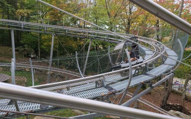 Gravity Takes the Wheel on This North Carolina Mountain Coaster Racing Through Fall Color at 27 MPH