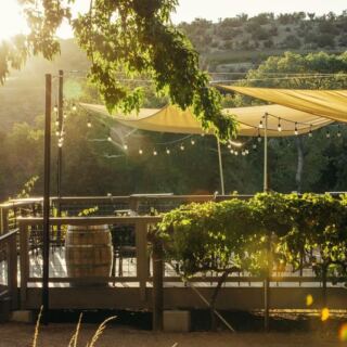 Pour Your Own Tasting Flight at Page Springs Cellars Right Beside Oak Creek in Cornville, Arizona