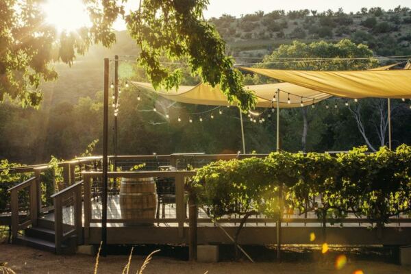 Pour Your Own Tasting Flight at Page Springs Cellars Right Beside Oak Creek in Cornville, Arizona