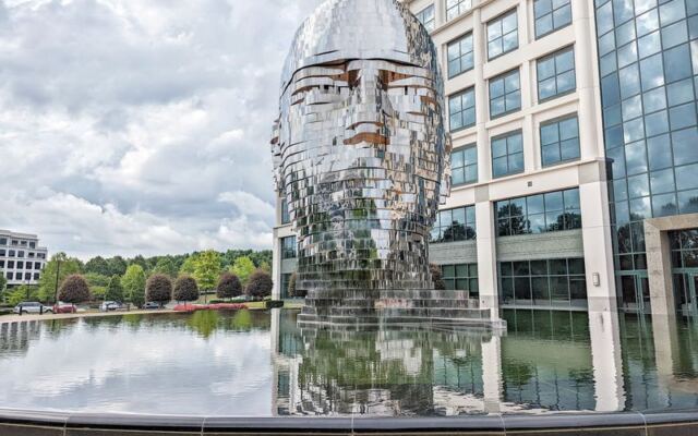 Drivers Keep Slamming the Brakes When This Giant Spinning Steel Head Appears in Charlotte