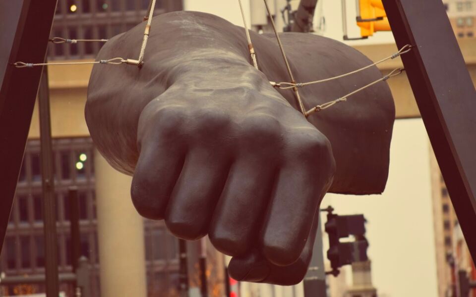 This Giant 24-Foot Fist in Downtown Detroit Honors Boxing Legend Joe Louis