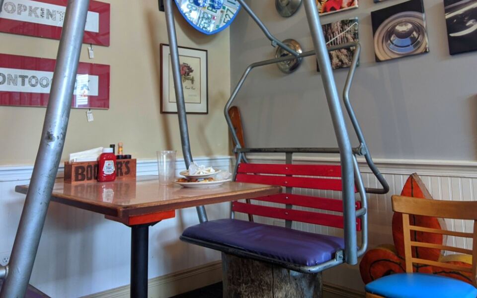 This New Hampshire Café Has a Ski Chairlift Inside and Brisket on the Menu
