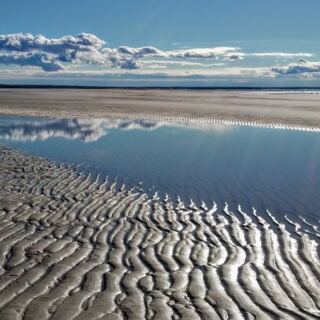 Low Tide Uncovers Bright Pale Sand at This Massachusetts Beach That Hardly Looks Like New England