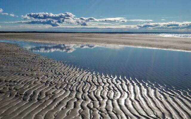 Low Tide Uncovers Bright Pale Sand at This Massachusetts Beach That Hardly Looks Like New England