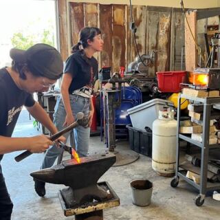 First-Timers Forge a Knife They Take Home at This Small-Class Blacksmith Shop in Marion County, Oregon