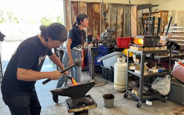 First-Timers Forge a Knife They Take Home at This Small-Class Blacksmith Shop in Marion County, Oregon