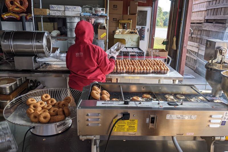 Freshly Fried Apple Cider Doughnuts Are the Reason to Stop at Windy Hill Orchard & Cidery in York, South Carolina