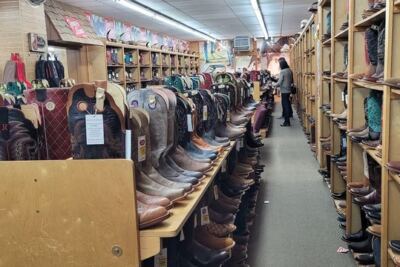 Over 1,000 Pairs of Cowboy Boots Line the Walls at This Stockyards City Shop
