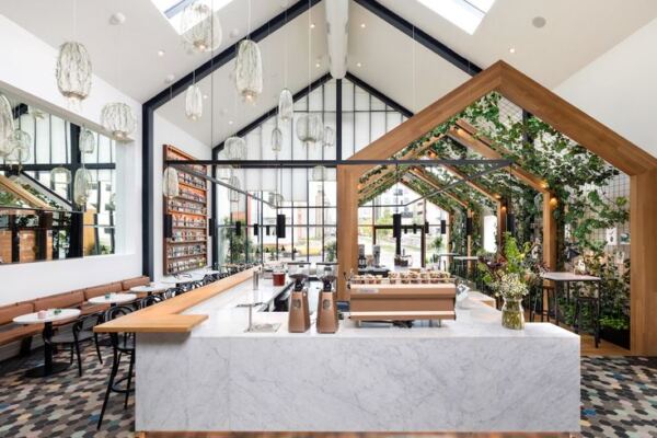 The Treehouse Inside This New Jersey Industrial Garden Turns Coffee Into a Climb
