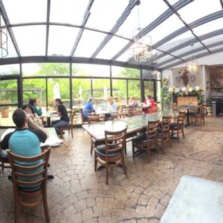 Inspirations Tea Room in Edmond, Oklahoma, Serves Lemon-Curd Scones Under a Glass Roof