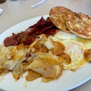 Seven Dayton-Area Diners Whose Breakfast Plates Hang Off The Edge Of The Table