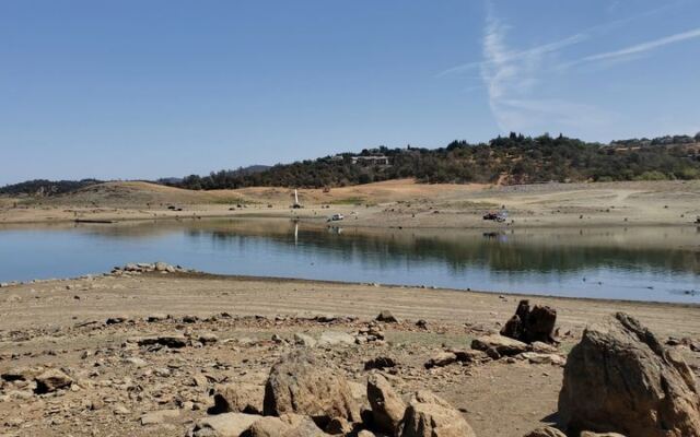 This California Reservoir Is Great for Boating and Swimming, but Low Water Exposes Huge Boulders Usually Hidden Below