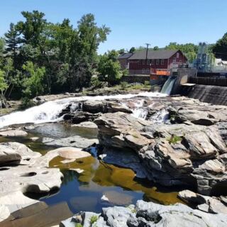 Glacial Potholes Swirl Below the Riverbank in Shelburne Falls, Massachusetts, a Free Geologic Oddity Framed by Fall Color