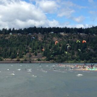 This Oregon Gorge Town Mixes Windsurfing Rivers With Hillsides Full of Fruit Orchards