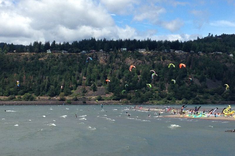 This Oregon Gorge Town Mixes Windsurfing Rivers With Hillsides Full of Fruit Orchards