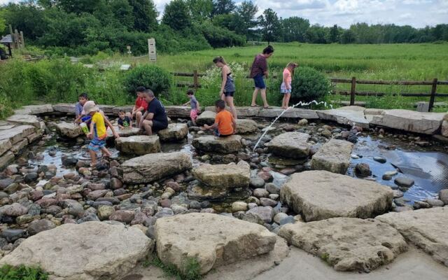 Kids Climb Real Rocks And Splash In A Tiny River At This Illinois Nature Playground