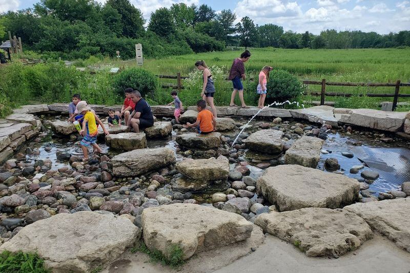 Kids Climb Real Rocks And Splash In A Tiny River At This Illinois Nature Playground