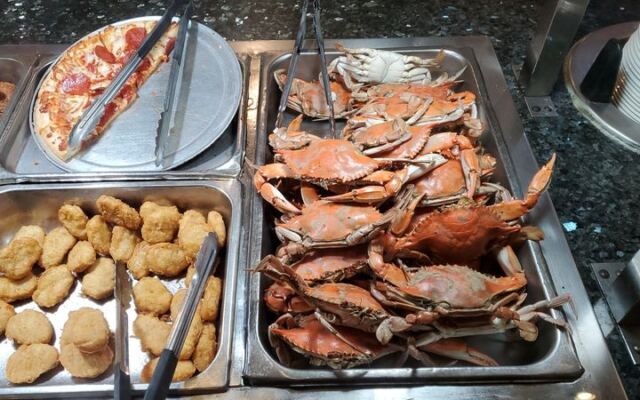 Crab Legs, Blue Crabs, and Sushi Fill This All-You-Can-Eat Seafood Buffet in College Park, Maryland