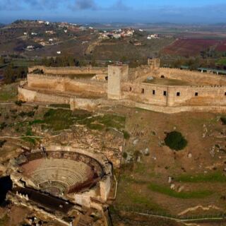 One Spanish Hill Holds a Roman Theater Below and a Medieval Castle Above