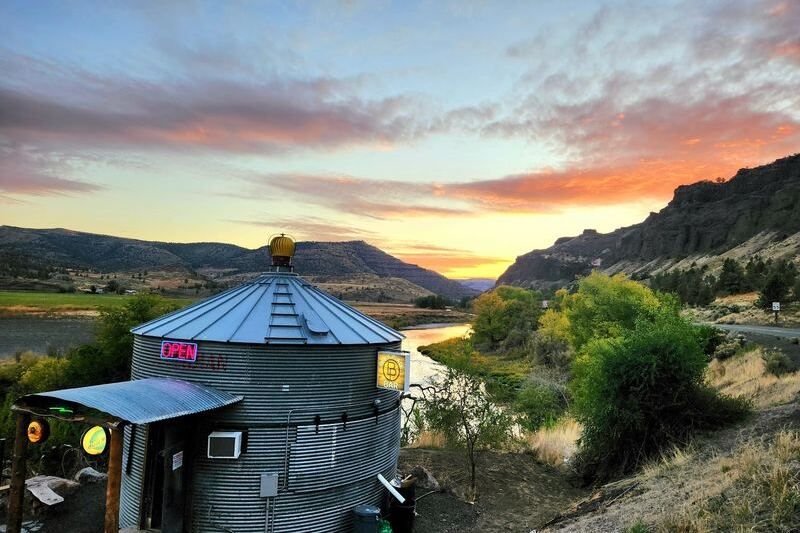 This Back-Road Oregon Hangout Is Tucked Inside a Single Old Grain Silo, and Locals Love It