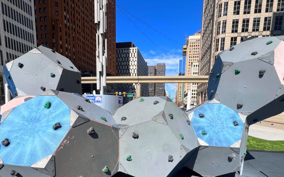 This Detroit Plaza Has a $2.9 Million Makeover and a Famous Neighbor