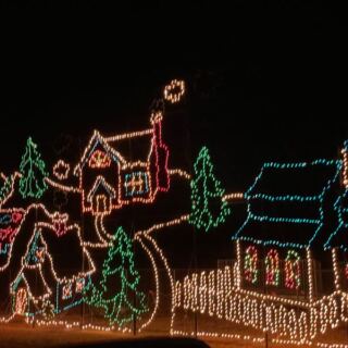 Oklahoma Kids Ride in Pajamas Through Glowing Bulbs at These 7 Small-Town Holiday Light Displays
