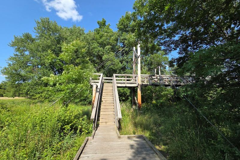Follow New Jersey’s Pochuck Boardwalk to a Suspension Bridge Above the Wetlands