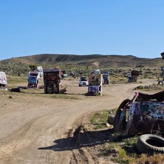 This Nevada Ghost Town Has Cars Sticking Straight Out Of The Ground