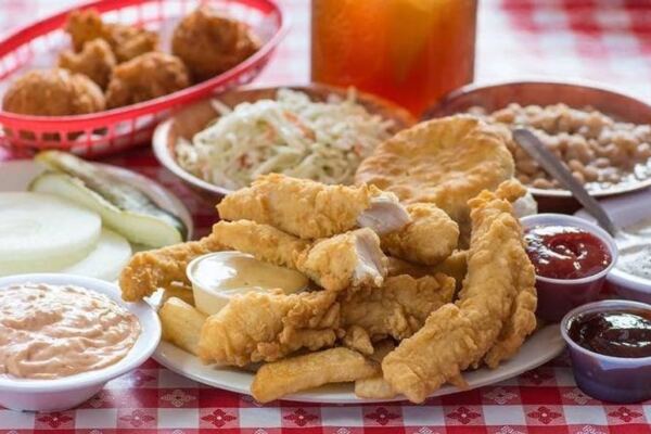 This All-You-Can-Eat Nashville, Tennessee Catfish Joint Brings Out Hush Puppies, White Beans, and Slaw Before Your Fish