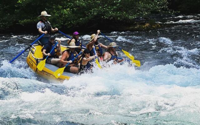 This Oregon Cabin Camp on the McKenzie River Ends Your Whitewater Float Almost at Your Front Door