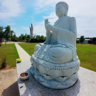 A Towering Stone Buddha Watches Over a Free Garden Hidden Behind This Quiet Tulsa Temple