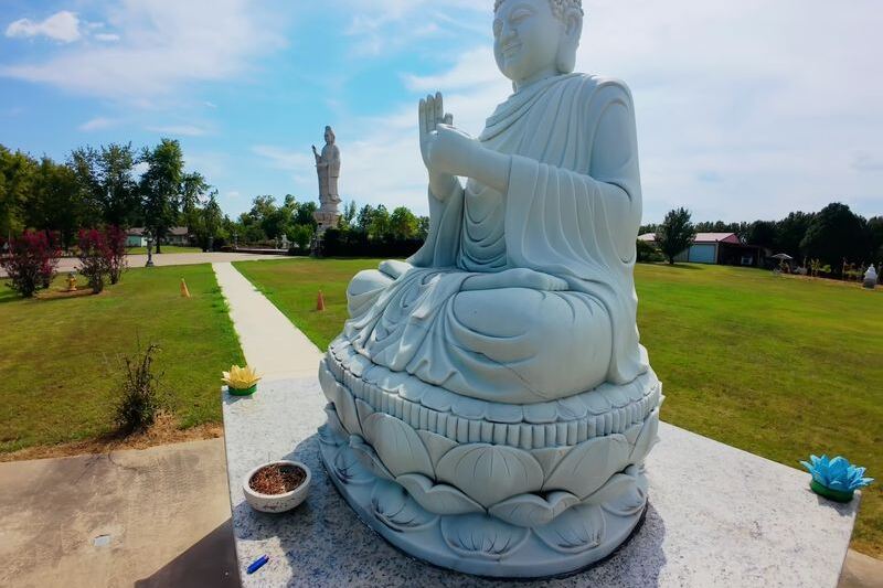 A Towering Stone Buddha Watches Over a Free Garden Hidden Behind This Quiet Tulsa Temple